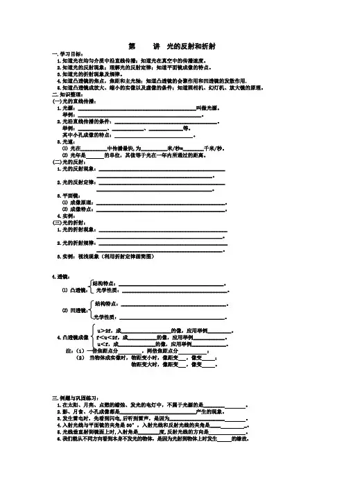 光的反射和折射 2