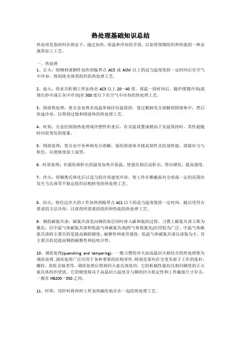 热处理基础知识总结