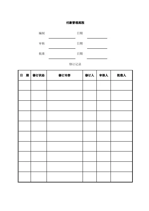 付款管理流程