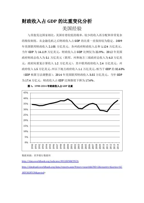 财政收入占GDP的比重变化分析_美国德国经验