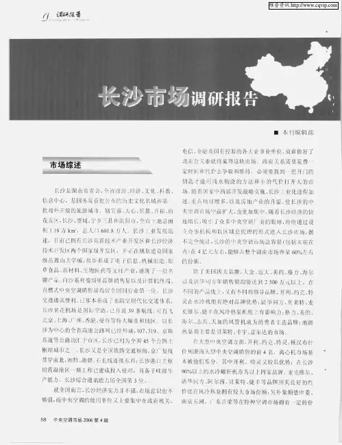长沙市场调研报告