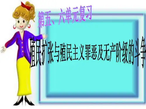 九年级世界历史上册第六单元复习课件