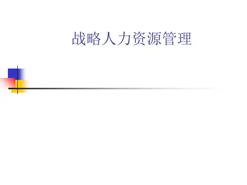 战略人力资源管理概述