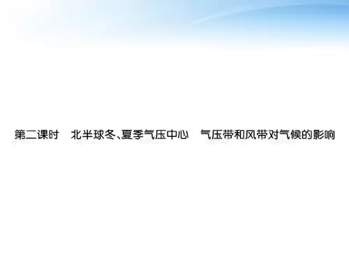【黄金讲义】高中地理 第二章 地球上的大气 2.2气压带和风带2课件 新人教版必修1