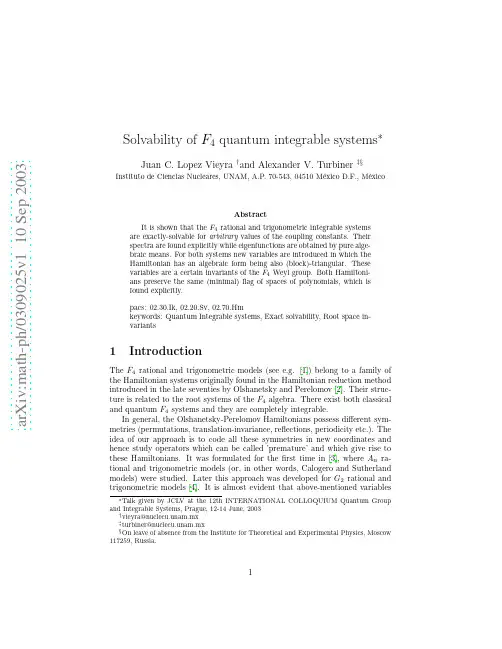 Solvability of $F_4$ quantum integrable systems