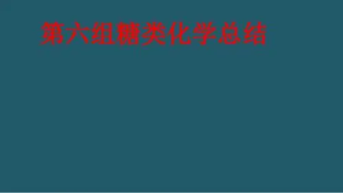 [课件]第六组糖类化学总结PPT