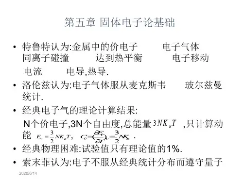 第五章固体电子论基础讲解学习