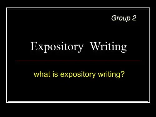 what is expository writing