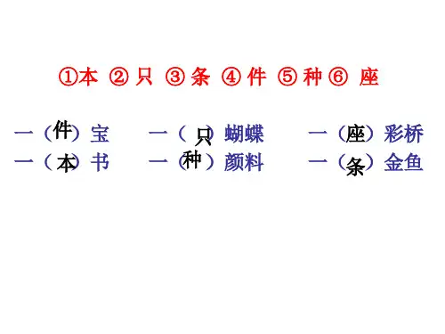 一年级上册量词训练