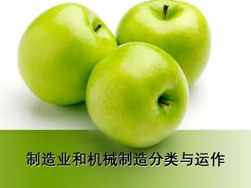 制造业与机械制造分类与运作
