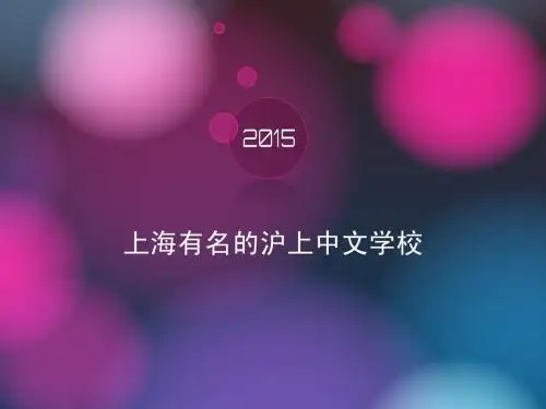 上海有名的沪上中文学校