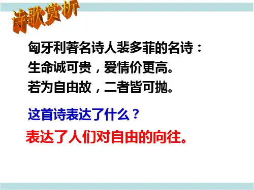 人教版(部编)八年级下册道德与法治：自由平等的真谛