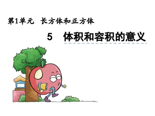 苏教版六年级上册数学《体积和容积的认识》课件