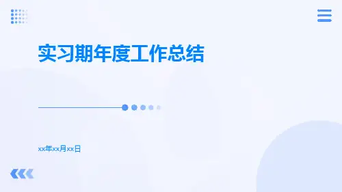 实习期年度工作总结PPT