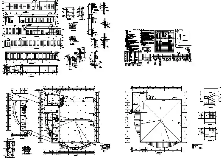 单层框架结构职工食堂建筑设计方案图