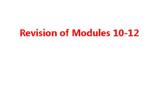 外研版英语七年级下册 Revision of Modules 10-12  课件 (共21张PPT)