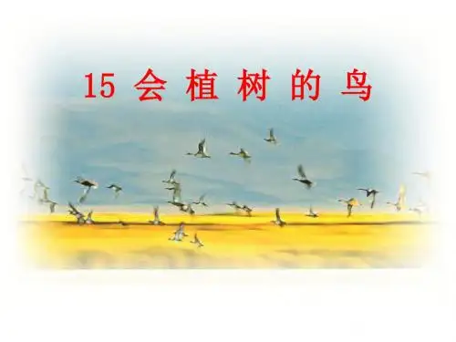 冀教版三年级语文上册《三单元  15 会植树的鸟》公开课课件_23