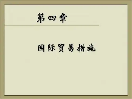 第04章 国际贸易措施