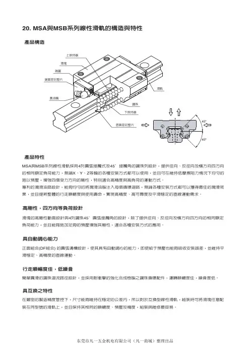 台湾银泰直线导轨的构造与特性介绍
