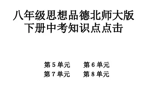 八年级政治下册中考知识点点击