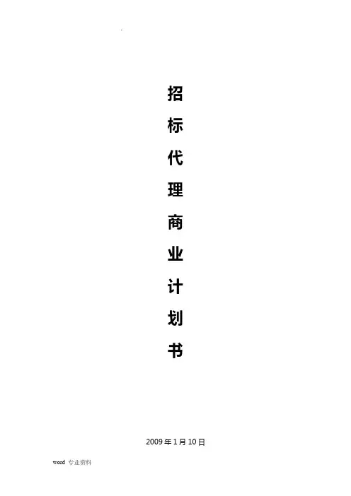 招标代理实施计划书