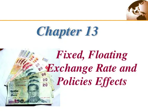 ch13 Fixed, Floating Exchange Rate and Policies Effects
