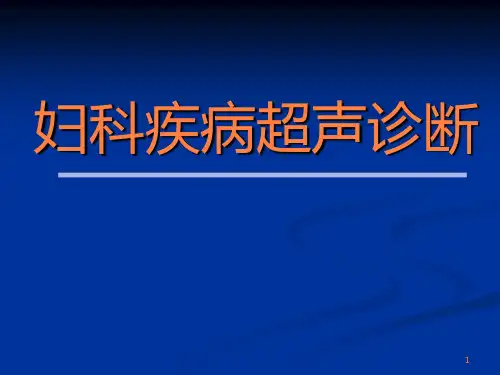 妇科疾病的超声诊断ppt课件