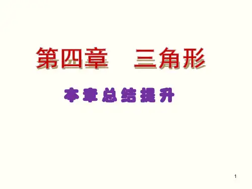 (精选推荐)第四章《 三角形 》复习总结