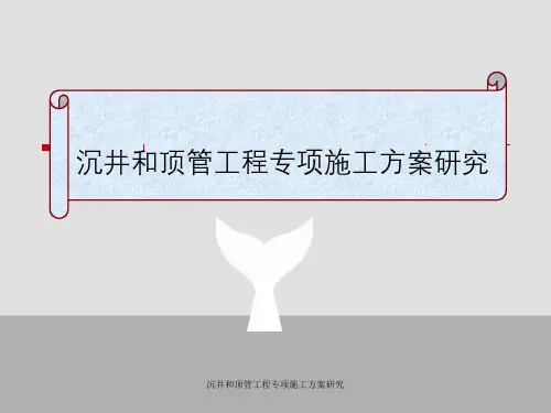 沉井与顶管工程专项施工方案研究