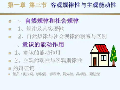 马克思主义基本原理：客观规律性与主观能动性