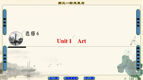 2021高考浙江版英语一轮复习课件:第1部分 选修6 Unit 1 Art