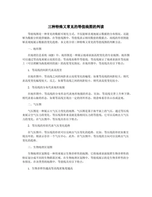 三种特殊又常见的等值线图的判读 2