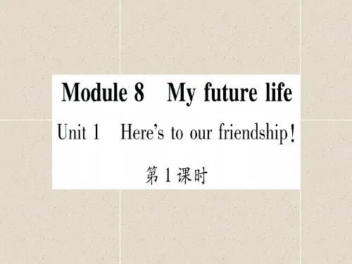 九年级英语下册module8myfuturelifeunit1here’stoourfriendshipandthefuture习题课件40