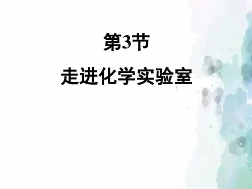 人教版化学-九年级上册-人教版《走进化学实验室》同步课件