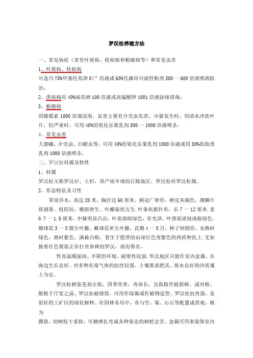 罗汉松养殖方法