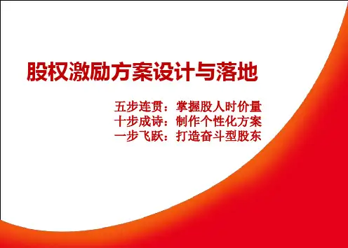 股权激励设计与落地(最新版)