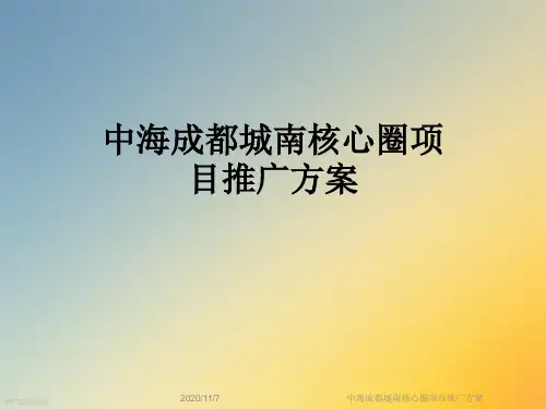 中海成都城南核心圈项目推广方案