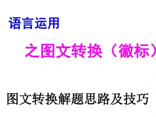 高考语言运用图文转换之图标 徽标