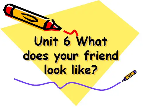 unit6 what does your friend look like?