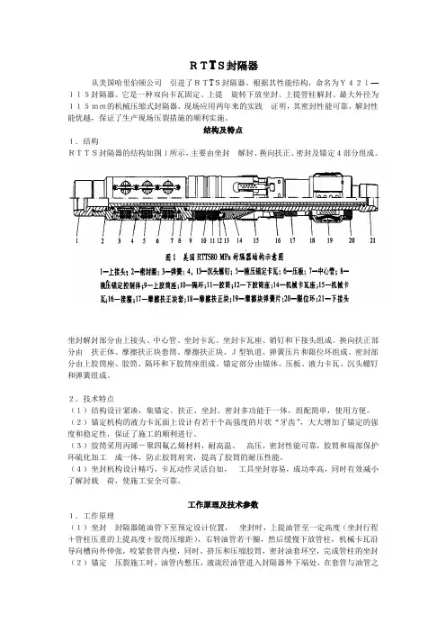 哈里伯顿RTTS packer的应用