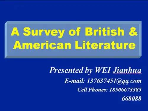 英国文学简史1.British Literature