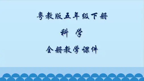 最新最全粤教版科学五年级下册全册课件