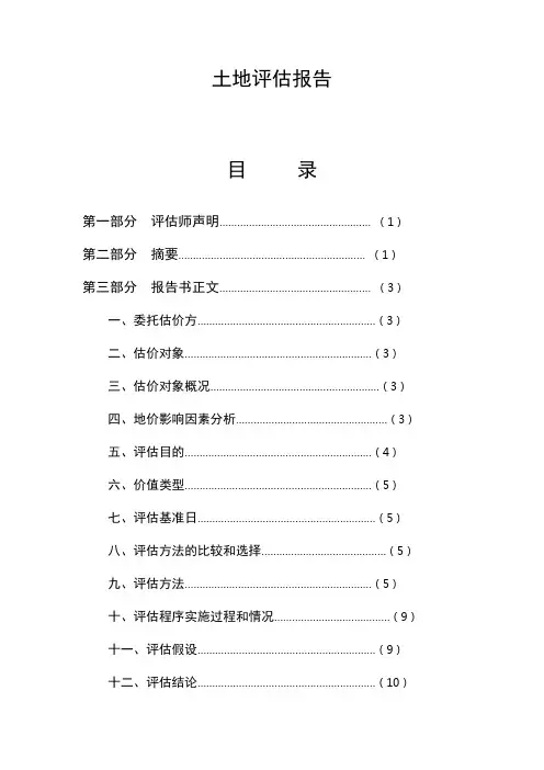 土地评估报告