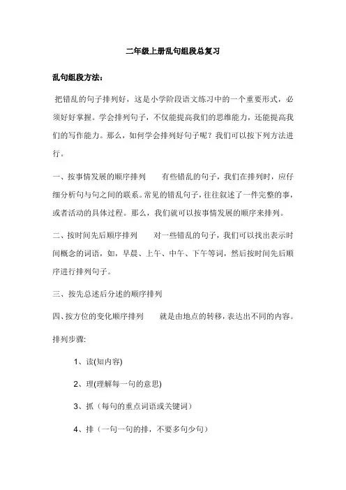 乱句组段