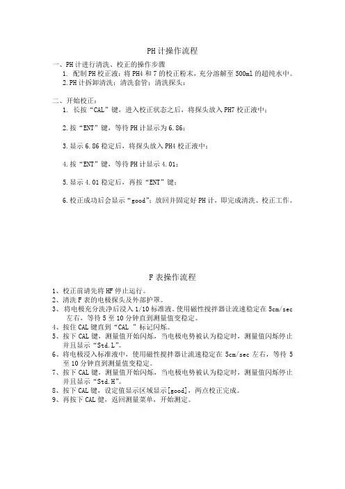 PH计F+表操作流程