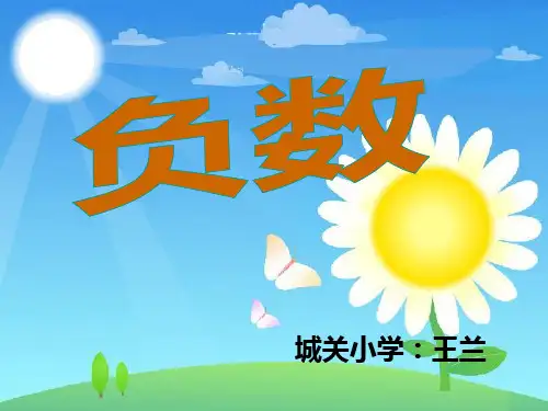人教版六年级数学下册《负数》例3例4课件PPT
