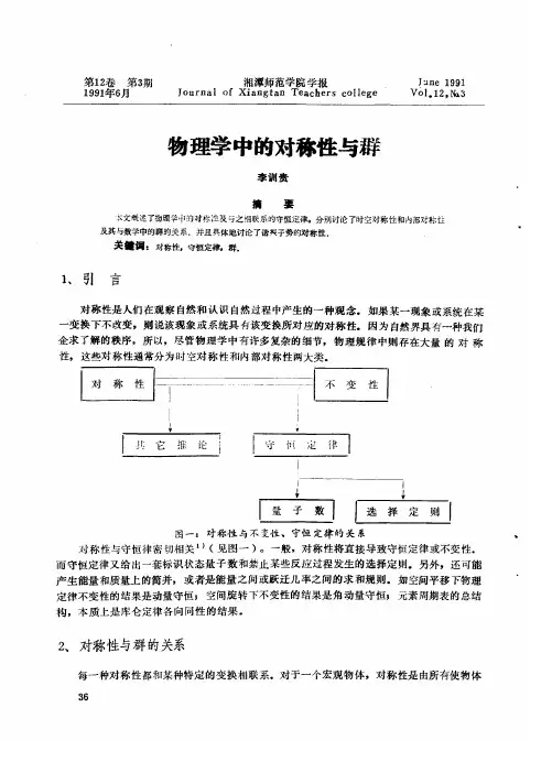 物理学中的对称性与群