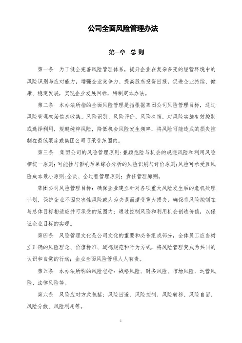 风险管理办法 