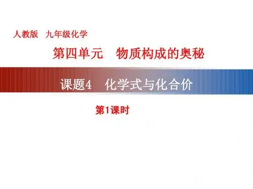 化学式与化合价(一)教学课件