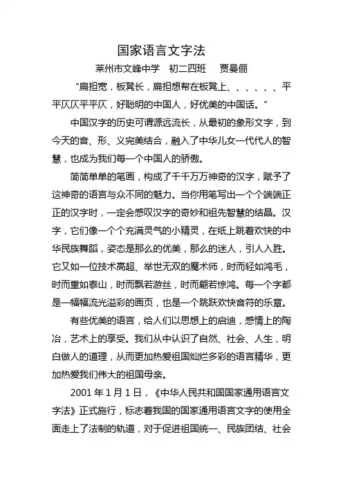 国家语言文字法